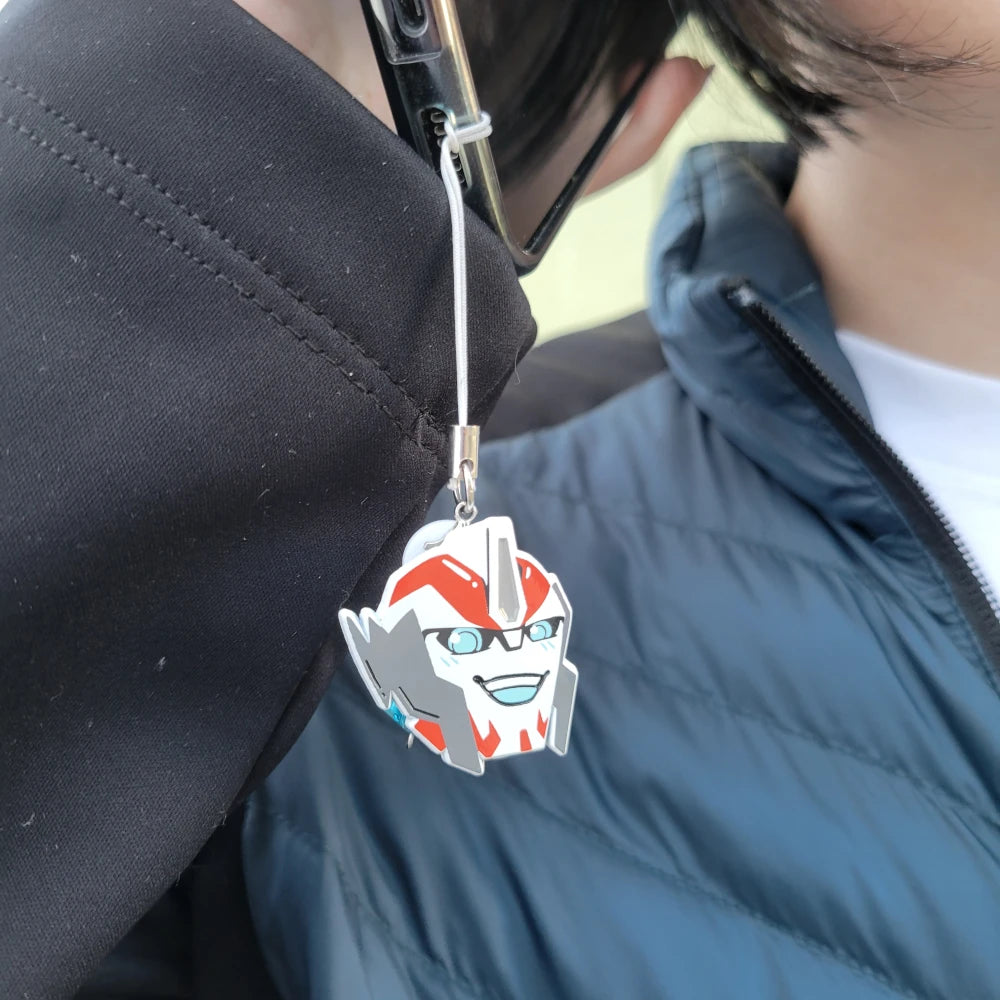 Gummy pin worn on bag